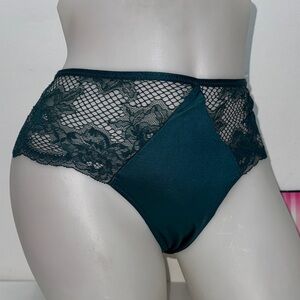 🔥Victoria's Secret Dark Teal Lace Panties cheeky Sz XL NWT